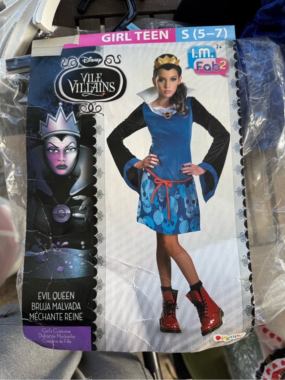 Disney Evil Queen Blue and Black Teen Girl 5-7